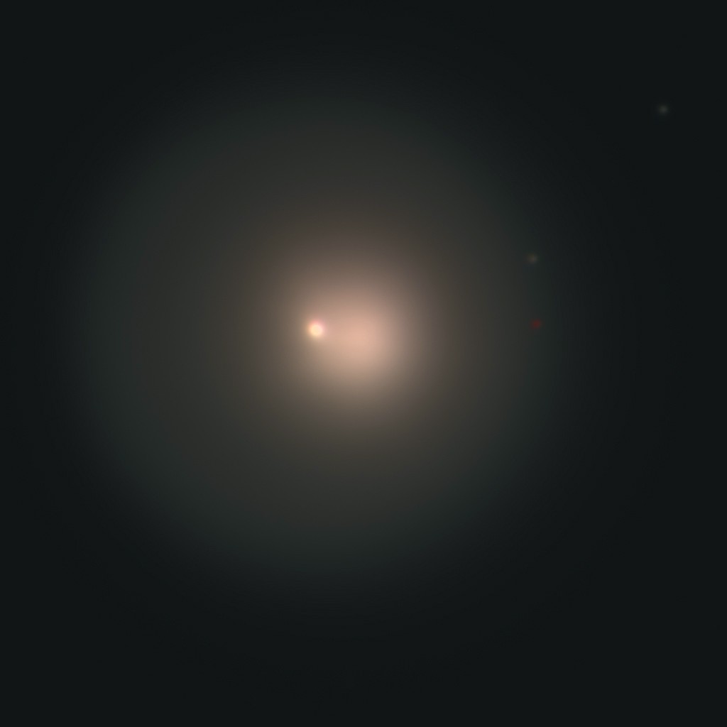 90cm望遠鏡で撮影したホームズ彗星の中心部