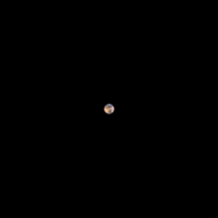 小さい望遠鏡で見た火星